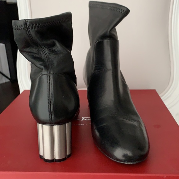 Authentic Salvatore Ferragamo Boots US7 EU37 Black - Picture 2 of 8